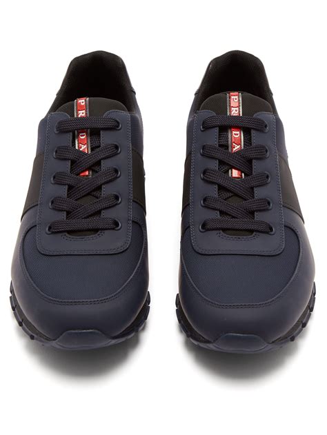 prada blue trainers|navy prada sneakers.